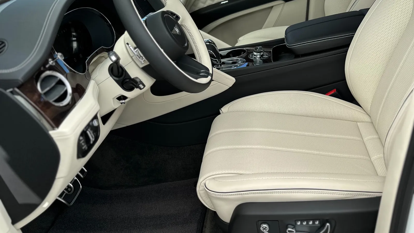 Bentley interior detailed, leather and trim